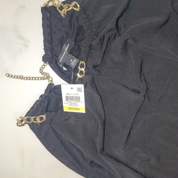 NWT International Concepts Black Sheath Halter-Neck Bodycon Dress Size Medium - Picture 5 of 7